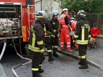 Vigili del fuoco in azione